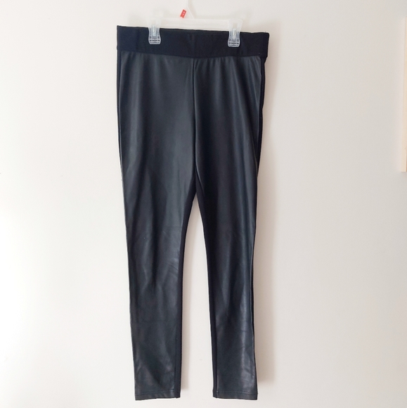 Faux leather pants
